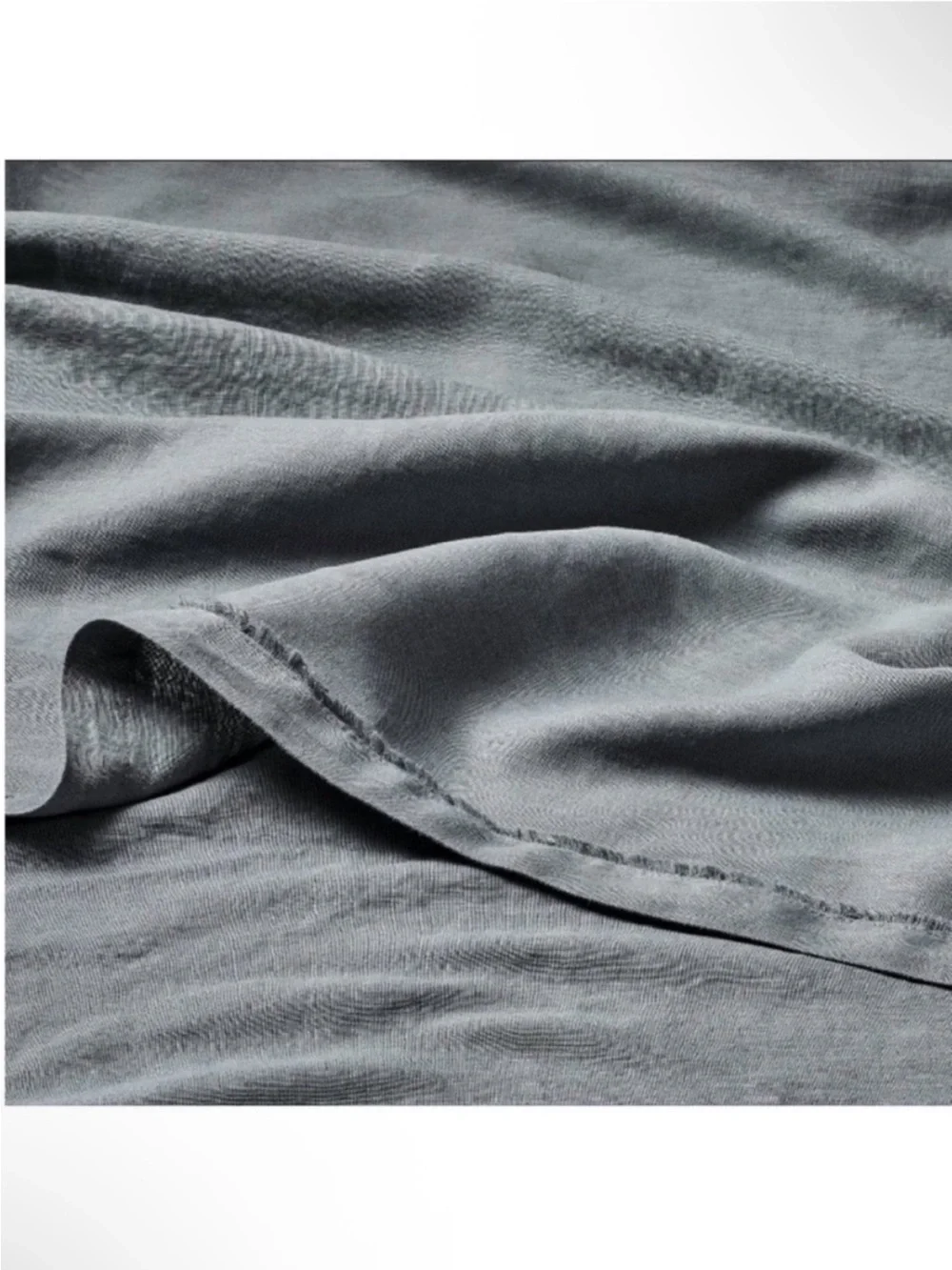 NWT California King 100% Linen Sheet Set Mineral Blue - Casaluna